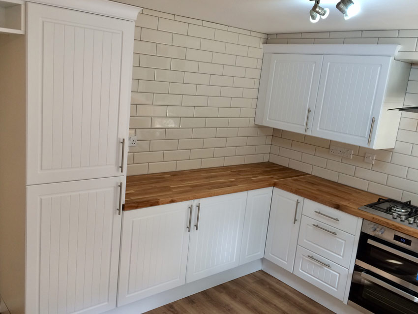 kitchen worktop and hob